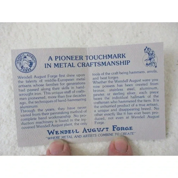 WENDELL AUGUST FORGE Aluminum Dish Handmade Duck Motif Coaster Hand Forged metal - Picture 3 of 8